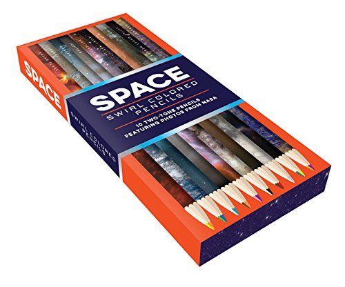 Product Cover Space Swirl Colored Pencils: 10 Two-Tone Pencils Featuring Photos from NASA