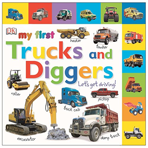 Product Cover Tabbed Board Books: My First Trucks and Diggers: Let's Get Driving! (My First Tabbed Board Book)