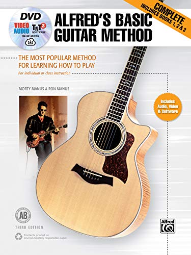 Product Cover Alfred's Basic Guitar Method, Complete: The Most Popular Method for Learning How to Play, Book, DVD & Online Video/Audio/Software (Alfred's Basic Guitar Library)