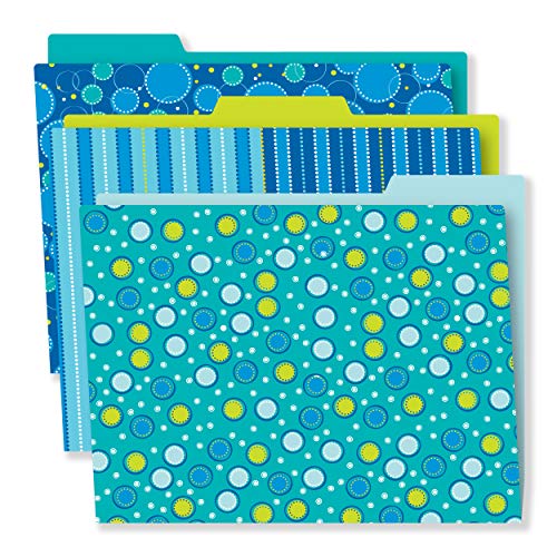 Product Cover Carson Dellosa Decorative Themed File Folders, Bubbly Blues, 11.75-inch x 9.5-inch, Pack of 6