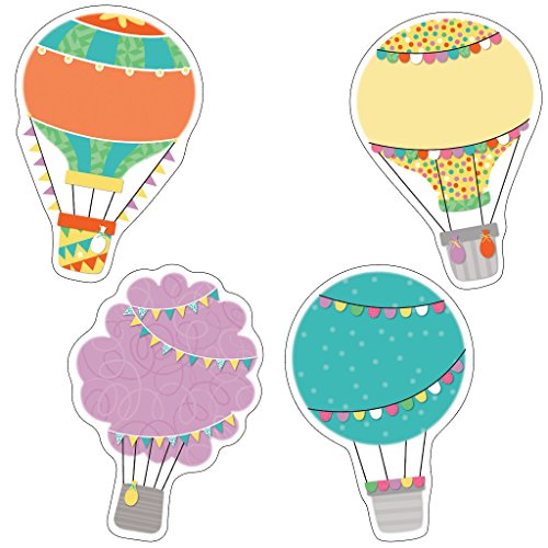 Product Cover Carson Dellosa - Up and Away Hot Air Balloons Colorful Cut-Outs, Classroom Décor, 36 Pieces