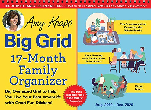 Product Cover 2020 Amy Knapp's Big Grid Family Organizer Wall Calendar: August 2019-December 2020