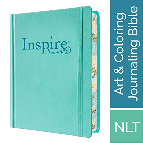 Product Cover Tyndale NLT Inspire Bible (Hardcover, Aquamarine): Journaling Bible with Over 400 Illustrations to Color, Coloring Bible with Creative Journal Space - Religious Gift that Inspires Connection with God