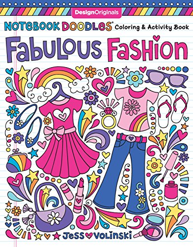 Product Cover Notebook Doodles Fabulous Fashion: Coloring & Activity Book (Design Originals) 30 Fashionable Designs; Beginner-Friendly Inspiring Art Activities on High-Quality, Extra-Thick Perforated Paper