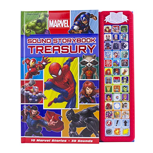 Product Cover Marvel Superhero Sound Storybook Treasury- Includes Characters from Avengers Endgame - Play-a-Sound - PI Kids