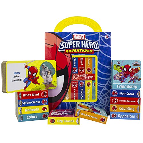 Product Cover Marvel - Spider-man Super Hero Adventures - My First Library Board Book Block 12-Book Set - Includes Characters from Avengers Endgame - PI Kids