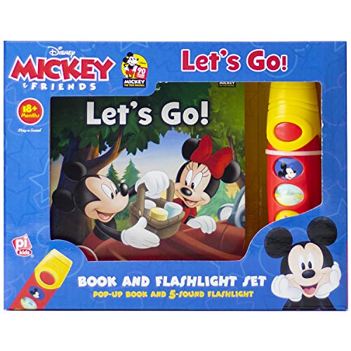 Product Cover Disney - Mickey & Friends Let's Go - Book and Flashlight Set Pop-up Book and 5 Sound Flashlight - Play-a-Sound - PI Kids