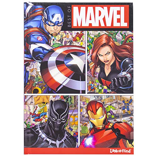 Product Cover Best of Marvel Look and Find - Spider-Man, Avengers, Guardians of the Galaxy, Black Panther and More! - Characters from Avengers Endgame Included - PI Kids