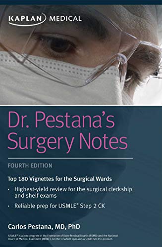 Product Cover Dr. Pestana's Surgery Notes: Top 180 Vignettes for the Surgical Wards (Kaplan Test Prep)