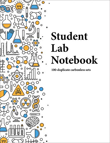 Product Cover Student Lab Notebook (100 duplicate page sets): grid-based carbonless sheets with smooth coil spiral binding