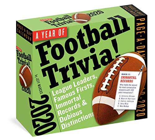 Product Cover A Year of Football Trivia! Page-A-Day Calendar 2020: League Leaders, Famous Firsts, Immortal Records & Dubious Distinctions