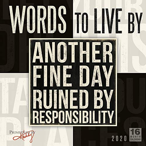 Product Cover 2020 Calendar: Words to Live by 16-Month 2020 Wall Calendar