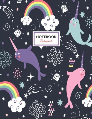 Product Cover Narwhal Notebook: Cute Narwhals Notebook (Composition Book, Journal) (8.5 x 11 Large)