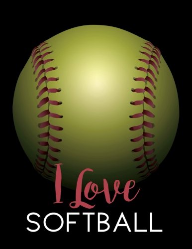 Product Cover I Love Softball: Notebook (Journal, Composition Book) (8.5 x 11 Large)