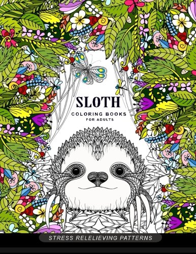 Product Cover Sloth coloring book for adults: (Animal Coloring Books for Adults)