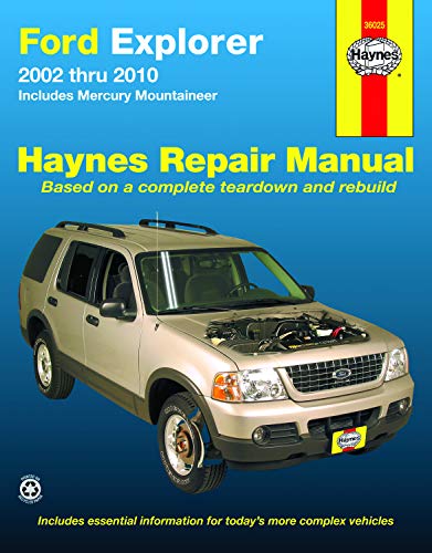 Product Cover Ford Explorer & Mercury Mountaineer (02-10) Haynes Repair Manual (Does not include information specific to Sport Trac models. Includes vehicle coverage apart from the specific exclusion noted)