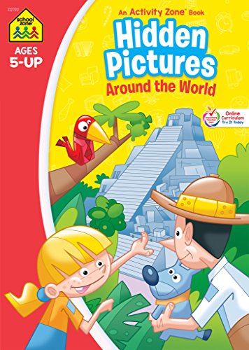 Product Cover School Zone - Hidden Pictures Around the World Workbook - Ages 5 and Up, Hidden Objects, Hidden Picture Puzzles, Geography, Global Awareness, and More (School Zone Activity Zone® Workbook Series)