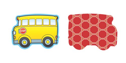 Product Cover Carson Dellosa - School Buses Mini Colorful Cut-Outs, Classroom Décor, 36 Pieces