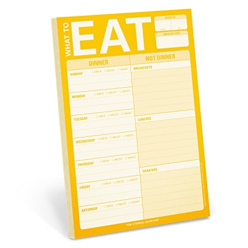 Product Cover Knock Knock What to Eat Pad Meal Planning Pad, 6 x 9-inches (Yellow)