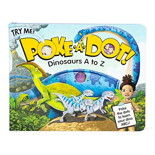 Product Cover Melissa & Doug Children's Book - Poke-a-Dot: Dinosaurs A to Z (Board Book with Buttons to Pop, Great Gift for Girls and Boys - Best for 3, 4, 5 Year Olds and Up)