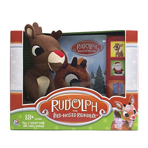 Product Cover Rudolph the Red-Nosed Reindeer Board Sound Book and Plush Toy - PI Kids