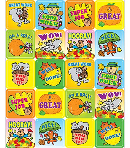 Product Cover Carson Dellosa - Fall Fun Motivational Stickers, Classroom Décor, 120 Pack