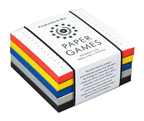 Product Cover Fredericks & Mae Paper Games: Dots & Boxes - Hex - Hedron - Nim - Tic-Tac-Toe