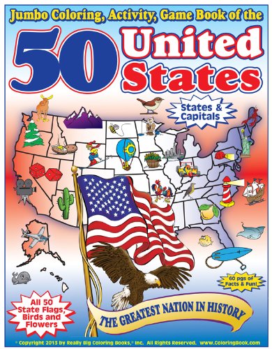 Product Cover 50 United States - The Greatest Nation in History Coloring, Activity & Game Book