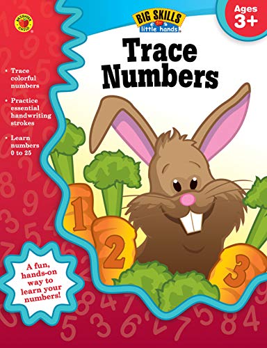 Product Cover Trace Numbers Workbook, Grades Preschool - K (Big Skills for Little Hands®)