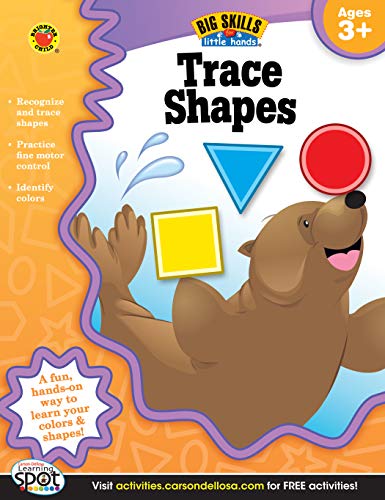 Product Cover Trace Shapes Workbook, Grades Preschool - K (Big Skills for Little Hands®)