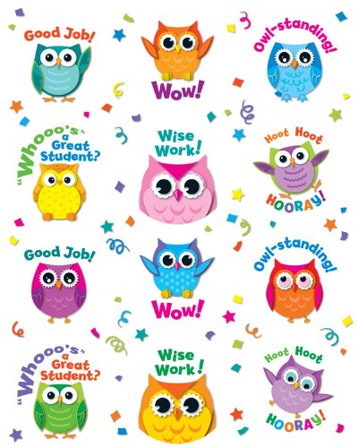Product Cover Carson Dellosa Colorful Owl Motivators Motivational Stickers (168144)