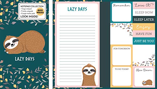 Product Cover Book of Sticky Notes: Notepad Collection (Sloth Lazy Days)