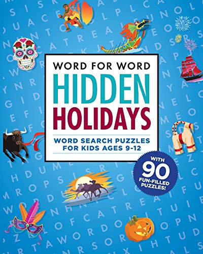Product Cover Word for Word: Hidden Holidays: Fun and Festive Word Search Puzzles for Kids ages 9-12