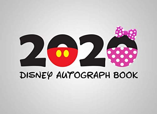 Product Cover 2020 Disney Autograph Book: The Perfect Kids Autograph Book for Character Signatures for Girls and Boys - White Background