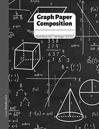 Product Cover Graph Paper Composition: Quad Ruled 4x4 | 100 Pages | Large 8.5