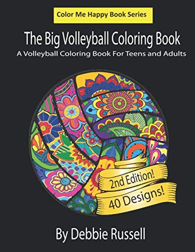Product Cover The Big Volleyball Coloring Book: An Amazing Volleyball Coloring Book  For Teens and Adults (Color Me Happy)