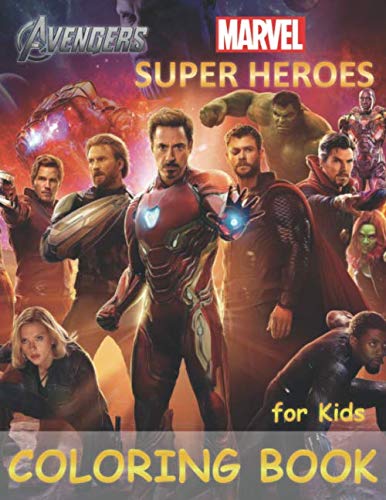 Product Cover SUPER HEROES MARVEL AVENGERS Coloring Book for Kids: for boys & girls (38 high-quality illustrations)