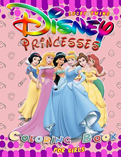 Product Cover Disney Princesses Coloring Book For Girls: Princesses Jumbo Coloring Book With High Quality Images For Kids Ages 4-8