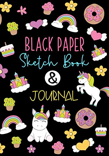 Product Cover BLACK PAPER Sketch Book & Journal: A Journal And Sketchbook For Girls With Black Pages | Gel Pen Paper