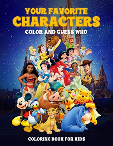 Product Cover Your favorite characters: color and guess who: coloring book for kids