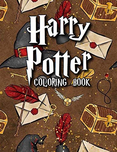Product Cover Harry Potter Coloring Book: Over 50 Hogwarts Harry Potter Coloring Books for Adults and Kids