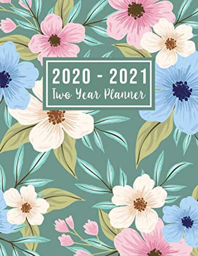 Product Cover 2020-2021 Two Year Planner: 2020-2021 see it bigger planner | Flower Watercolor Cover | 2 Year Calendar 2020-2021 Monthly | 24 Months Agenda Planner ... Dec 2021 ) (2 year monthly planner 2020-2021)