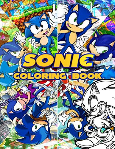Product Cover Sonic Coloring Book: Ultimate Color Wonder Sonic The Hedgehog Coloring Book Pages & Markers, Mess Free Coloring, Wonderful Gift for Kids And Adults