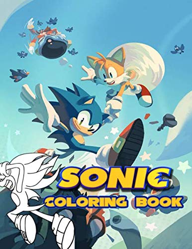 Product Cover Sonic Coloring Book: Over 50 Coloring Pages Of Sonic The Hedgehog Movie. To Inspire Creativity And Relaxation. A Perfect Gift For Kids And Adults