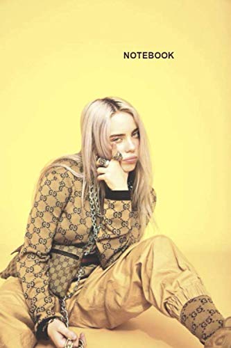 Product Cover Notebook: Billie Eilish Ruled Notebook, Lined, Journal, Diary, 6x9