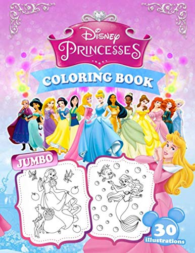 Product Cover Princesses Coloring Book: Jumbo Princess Coloring Book For Kids Ages 3-9