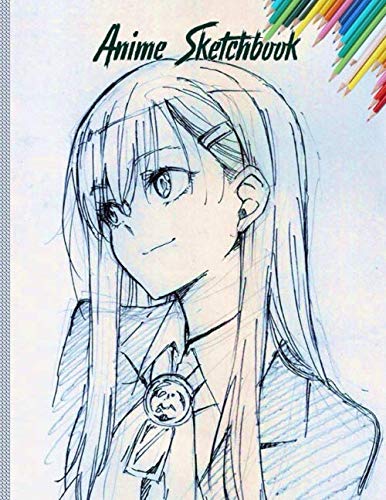 Product Cover Anime Sketchbook: 100 Blank Pages, 8.5 x 11, Sketch Pad for Drawing Anime Manga Comics, Doodling or Sketching