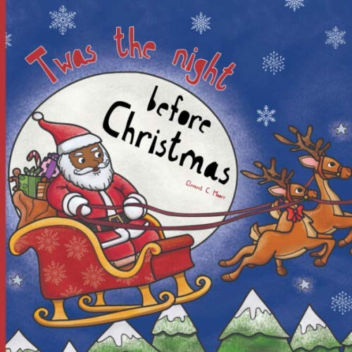 Product Cover Twas The Night Before Christmas: The Classic Poem Book, Featuring a Black / African American Santa & Family.