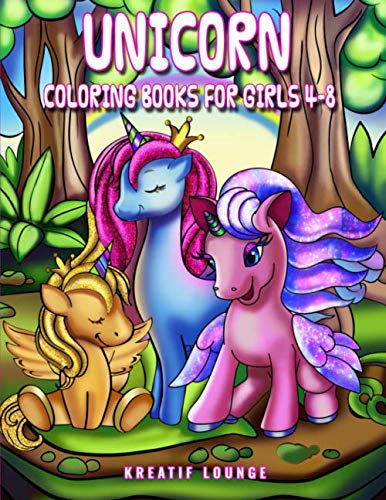 Product Cover Unicorn  Coloring Books for Girls Ages 4-8: Art Activity Book for Creative Kids featuring Unicorn Coloring Books for Girls Ages 4-8
