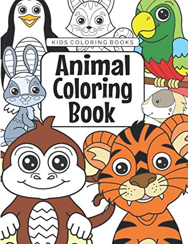 Product Cover Kids Coloring Books Animal Coloring Book: For Kids Aged 3-8